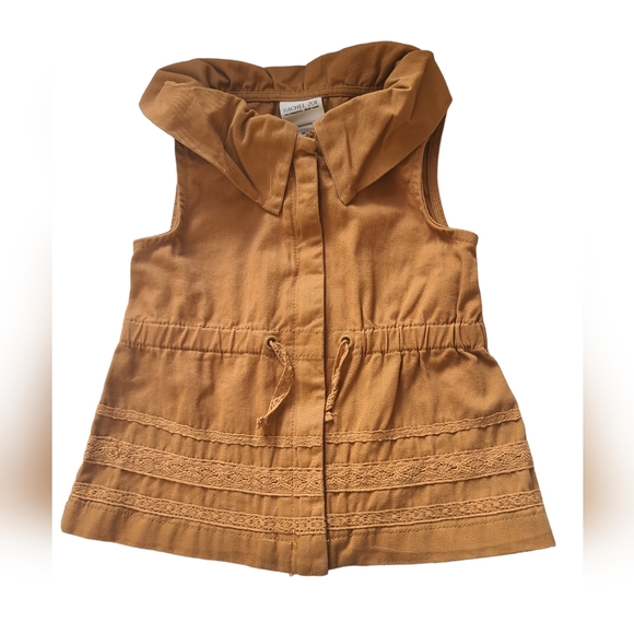 Rachel Zoe Baby Girl's Jacket Vest Top Size 18 Months Chestnut Brown Zip… - Picture 1 of 6